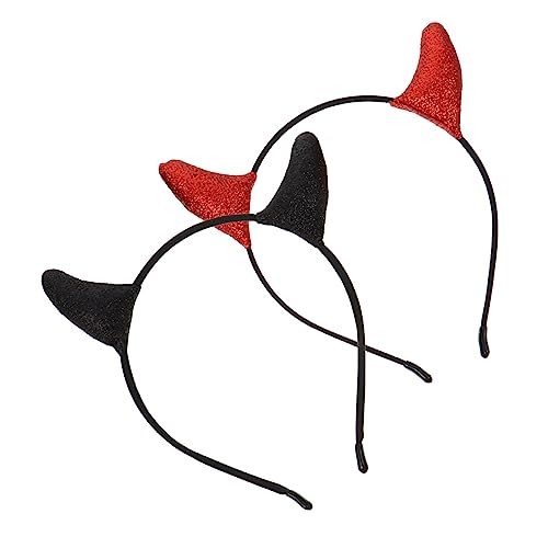 Gogogmee 2stücke Halloween Teufel Horn Haarreifen Rote Schwarze Festival Kopfbedeckung Für Kostümpartys Und Cosplay Haaraccessoires Für Halloween Und Karneval von Gogogmee