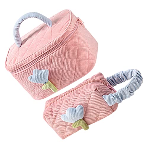 Gogogmee 2stücke Reise-Kosmetiktasche Mit Großem Fassungsvermögen Tragbare Make-up-Tasche Für Damen Kosmetiktasche Mit Reißverschluss Für Organisation Von Toilettenartikeln Und von Gogogmee
