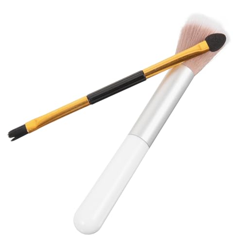 Gogogmee 2stücke Highlighter Pinsel Und Fächer Make-up Pinsel Doppelköpfiges Augen-make-up Werkzeug Mit Holzgriff Für Kosmetischer Augenpinsel Aus Kunststoff Und Wolle von Gogogmee