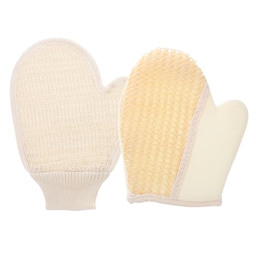 Gogogmee 2stücke Duschhandschuh Peelinghandschuhe Badehandschuhe Für Damen Hautreinigung Handschrubber Spa-handtücher Badetücher Spa-handschuhe Für Bad Luffa-körperwäscher von Gogogmee