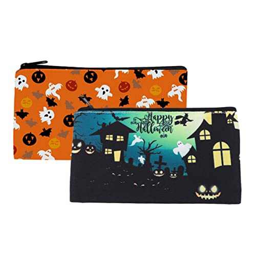 Gogogmee 2stücke Halloween Kosmetiktasche Canvas Süße Kürbis-Make-up Und Stifte-Tasche Für Damen Für Und Halloween-Dekoration Vielseitig Einsetzbar Als Makeup Pouch Oder Geldbörse Gogogmee 2stücke Halloween Kosmetiktasche Canvas Süße Kürbis-Make-up Und Stifte-Tasche Für Damen Für Und Halloween-Dekoration Vielseitig Einsetzbar Als Makeup Pouch Oder Geldbörse von Gogogmee