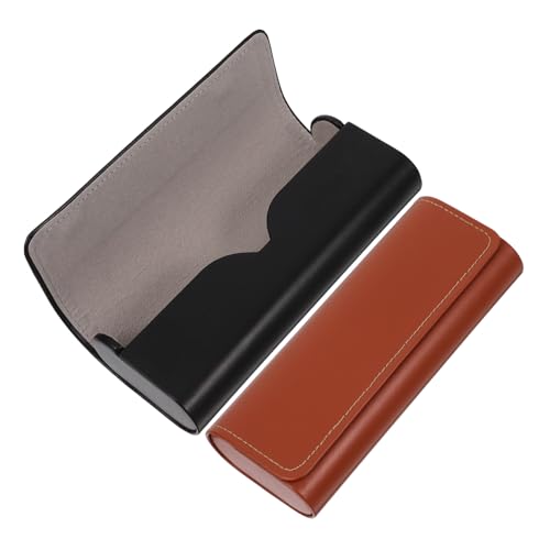 Gogogmee 2stücke Hartschalen-brillenetui Mit Magnetischem Verschluss Kunstleder Mit Stabilen Metallrahmen Tragbar Für Damen Und Herren von Gogogmee