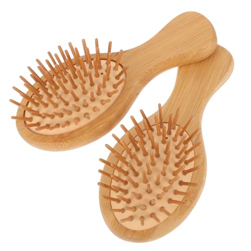 Gogogmee 2stücke Kämme Mit -massagefunktion Holzkombs Mit Kissen-massageeffekt Tragbare Kämme Zum Kämmen Und Kopfmassieren Verbessert Die Durchblutung Und Stress von Gogogmee
