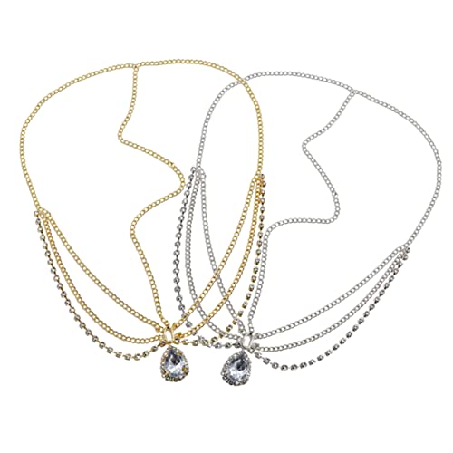 Gogogmee 2stücke Strass Kopfkette Für Frauen Mädchen Kristall Kopfschmuck Stirnband Geeignet Für Hochzeit Party Geburtstag Weihnachten Hübsch Ansprechend Und Elegant von Gogogmee