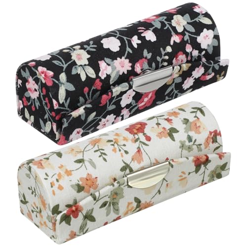 Gogogmee 2stücke Lippenstifthülle Mit Spiegel Retro Blumen Design Tragbar Für Frauen Gefertigt Und Praktisch von Gogogmee