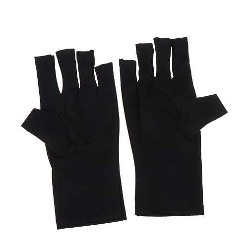 Gogogmee 2stücke Pack Uv-schutzhandschuhe Für Nagellampe Polyester Handschuhe Maniküre Schutz Fingerlose Handschuhe Mit Uv-schutz Für Gel Maniküre von Gogogmee