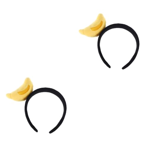 Gogogmee 2stücke Plüsch Haarreif Mit Fruchtigem Design Kopfbedeckung Für Partys Cosplay Und Festliche Anlässe Banane Süße Haaraccessoires Für Erwachsene von Gogogmee