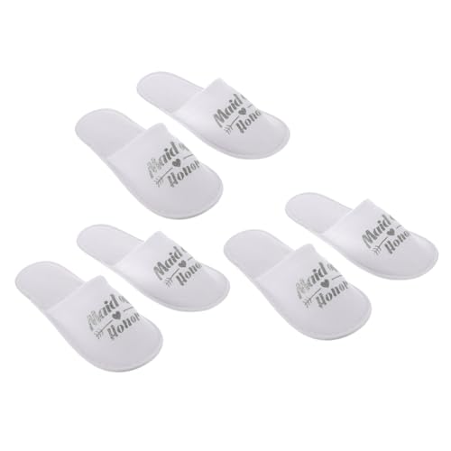 Gogogmee 3 Paare Einweg Hochzeitspantoffeln Goldfarbenem Bronzing Rutschfeste Party Hausschuhe für Brautjungfern und Gäste Leicht und für Hotel Reise und Pyjama Party von Gogogmee