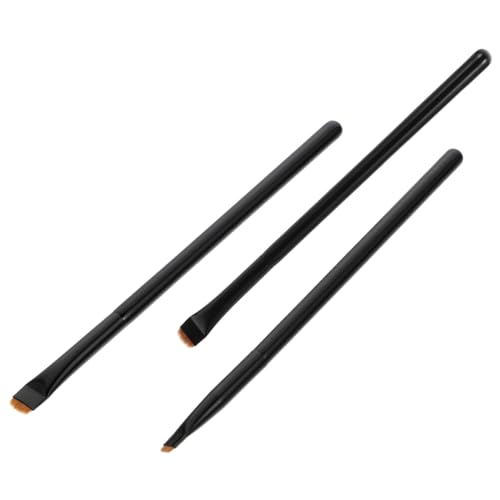 Gogogmee 3 STÜCKE Teiliges Eyeliner pinselset mit Holzgriff Präzise Flache und Schräge Kanten Weiche Synthetische Borsten Langlebig und Elastisch für Präzises Augen make up von Gogogmee
