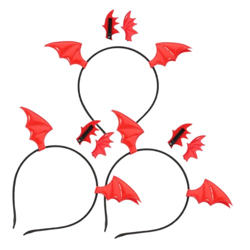 Gogogmee 3satz Fledermaus-stirnband Aus Weichem Material Mit Fledermausflügel-design Für Halloween-kostüm Cosplay Und Party-zubehör Bequemer Sitz Und Leichtes Gewicht von Gogogmee