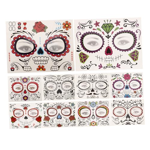 Gogogmee 3 Sets Halloween Eyeliner Sticker Party Set Temporäre Hautaufkleber Design Für Halloween Maskerade Kostümpartys 10 Blätter * 3 von Gogogmee