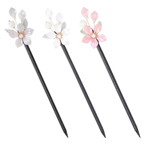 Gogogmee 3 Stck Teiliges Chinesische Holz haarstäbchen Dekorative Haarnadeln für Elegante Duttfrisuren Langlebige und Haarschonende Holzhaarnadeln für Damen und Mädchen bei Party Cosplay von Gogogmee