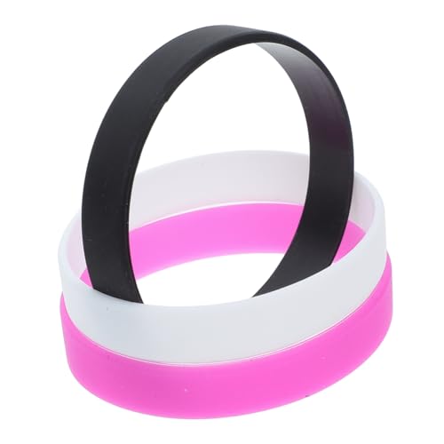 Gogogmee 3 Stück Dehnbare Silikon armbänder Flexibel Verstellbar für Herren Damen Sport Party Events Geschenk Dekoration Modische Wristbands ohne Aufdruck von Gogogmee