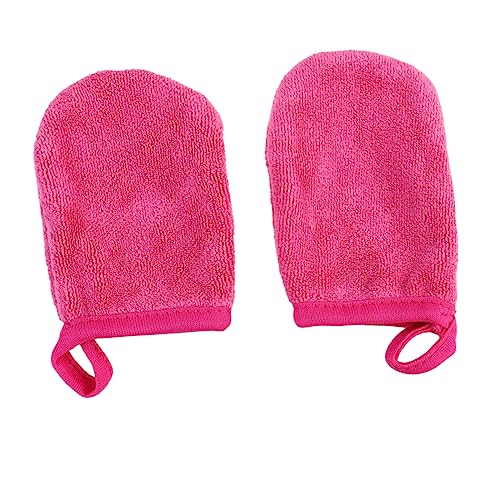 Gogogmee 3 Stück Gesichtsreinigungshandschuhe Make Up Entferner Puff Wiederverwendbare Reinigungspads aus Weichem Material für Empfindliche Haut für Effektive Make Up Entfernung von Gogogmee