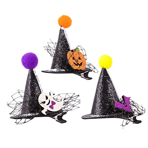 Gogogmee Parodie-Halloween-Kopfbedeckung 3-teilig Hut Haarnadeln für Festivals zufälliger Stil von Gogogmee