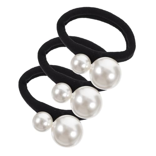 Gogogmee 3stücke Perlen Haargummi Elastisches Haarband Perlen Haargummi Für Mädchen Pferdeschwanzhalter von Gogogmee