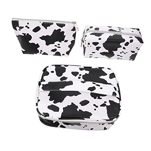 Gogogmee 3 Stück Praktische Kulturbeutel Große Kosmetiktasche mit Kuhdruck Tragbar für Damen Reise und Kosmetikaufbewahrung Gogogmee 3 Stück Praktische Kulturbeutel Große Kosmetiktasche mit Kuhdruck Tragbar für Damen Reise und Kosmetikaufbewahrung von Gogogmee