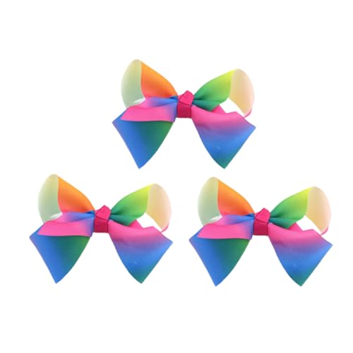 Gogogmee 3 Stück Teiliges Bunte Haarspangen mit Farbverlauf Stabile Haarklammern mit Schleifen design Geeignet für Mädchen und Kleinkinder Langlebiges Material für Alltag Schule und von Gogogmee
