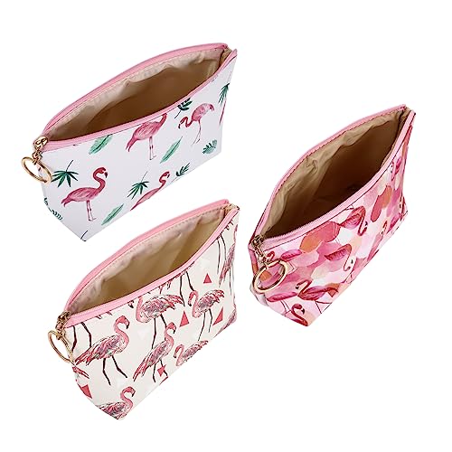 Gogogmee 3 Stück Teiliges Flamingo Muster Kosmetiktaschen Wasserabweisend Kompakt für Reisen und Alltag Vielseitiger Kulturbeutel für Damen Praktische Aufbewahrungstasche für Make Up und Gogogmee 3 Stück Teiliges Flamingo Muster Kosmetiktaschen Wasserabweisend Kompakt für Reisen und Alltag Vielseitiger Kulturbeutel für Damen Praktische Aufbewahrungstasche für Make Up und von Gogogmee