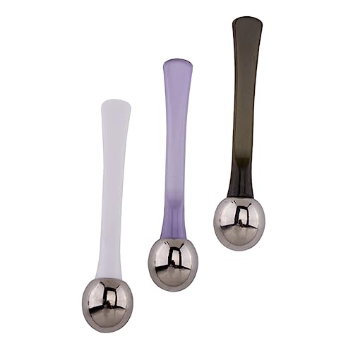 Gogogmee 3 Stück Teiliges Massage Gesicht und Augen Zinklegierung mit Massage löffel und Augencreme scoop Fördert Durchblutung Augenringe Tragbar für Salon beauty anwendung von Gogogmee