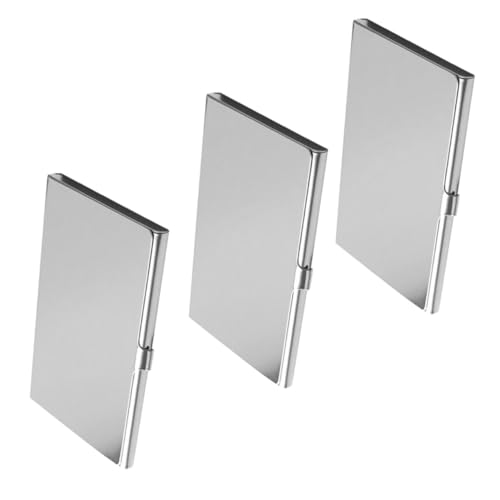 Gogogmee 3 Stück Visitenkartenetui Business Card Holder Kratzfest Robust für Meetings und Messen Metall Kartenetui Tragbar und Organizer für Damen und von Gogogmee