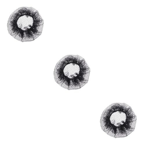 Gogogmee 3 Sets Dance Performance Essential Schwarzes Elastisches Haarnetz Mit Rüschen Für Frauen 10 Stück * 3 von Gogogmee