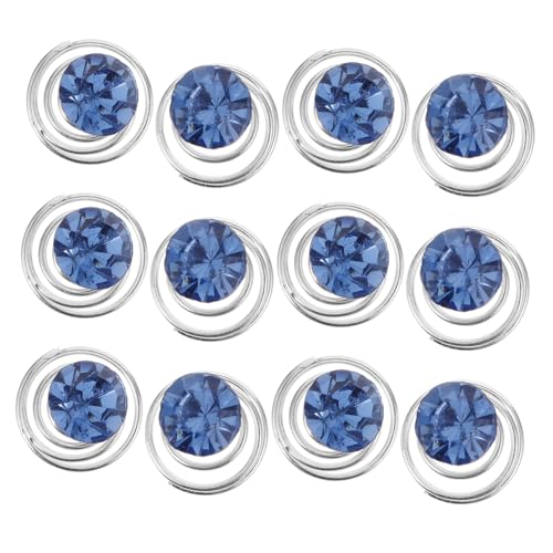 Gogogmee 36 Stk Braut Haarnadel Haarnadeln Für Frauen Haarspulen Wirbeln Haar Verdreht Spulen Braut Kopfbedeckungen Für Perlenhaar Edelsteine Klare Strasssteine Twists Spulen Clips Blue von Gogogmee