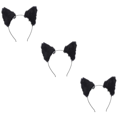 Gogogmee 3St Ohr Haarreifen Plüsch Ohren Haarband Tierische Verkleidung für Kinderpartys Fuchs-Stirnband tierischer Plüsch Stirnbänder Alien-Stirnband Plüschohrkopfschmuck Party-Haarreifen von Gogogmee