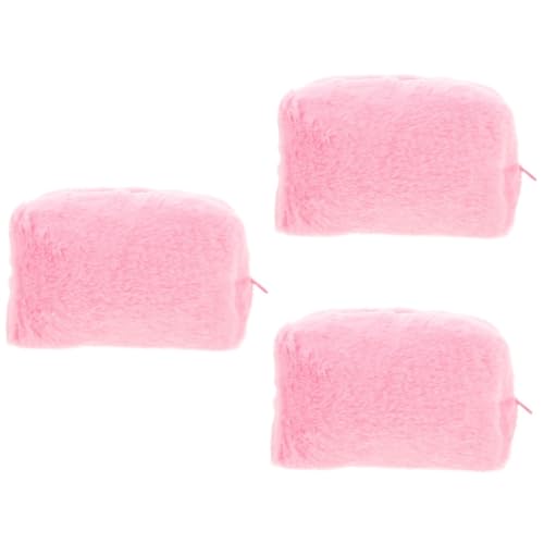 Gogogmee 3stücke Plush Makeup Bag Multifunktionale Kosmetiktasche Für Toiletry Storage Bag Für Damen Und Unterwegs Praktischer Begleiter Für Make-up Und Persönliche Dinge von Gogogmee