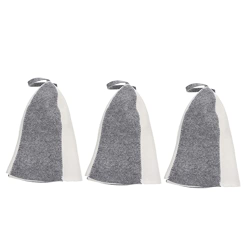 Gogogmee 3stücke Saunahut Aus Filz Dicke Saunahüte Schützende Saunahüte Für Damen Und Herren Bequeme Saunakappen Zum Baden Und Duschen von Gogogmee