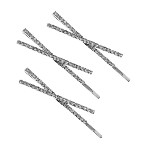 Gogogmee 3 Stück Strass Haarnadeln Haarspangen Dekore Für Frauen Glitzernde Haarclips Metall Rosa Hochzeits Und Party Haarschmuck von Gogogmee