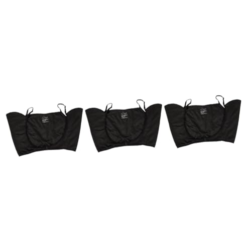Gogogmee 3st Schweißpads Unter Den Achseln Achselschweißschutz Waschbare Sweatweste Damen-unterhemden Kurzarm Für Frauen Unterarm-schweißpolster Hemd Achsel Black Polyester (polyester) von Gogogmee