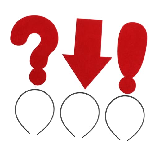 Gogogmee 3stücke Kreative Lustige Kopfband Symbolen Haaraccessoire Für Feste Partys Und Kostüme Rote Fragezeichen Zeichen Und Ausrufezeichen von Gogogmee