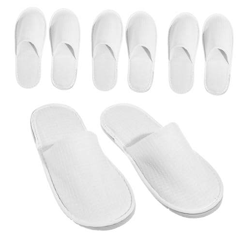 Gogogmee 4 Paare Einweg Hausschuhe Rutschfeste Slipper Geschlossene Zehen Atmungsaktiv Komfortabel Für Damen Herren Hotel Spa Reise von Gogogmee