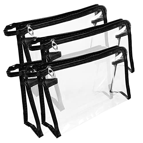 Gogogmee 4 Stck Klarer Kosmetikbeutel Tragbare Make Up Tasche für Damen wasserdichte Toilettentasche Transparent mit Reißverschluss für Reisen Alltag und Freizeit von Gogogmee