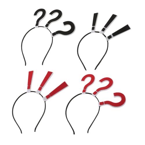Gogogmee 4 Stück Fragezeichen Stirnband Rutschfestes Haarband Für Teenager Haare Kopfbedeckungen Für Kopfbedeckungen Haarband Fragezeichen von Gogogmee
