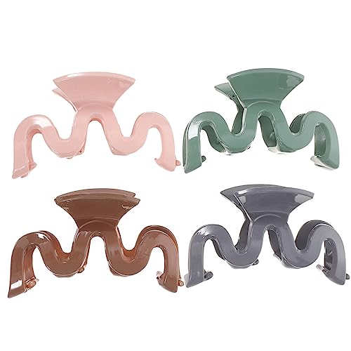 Gogogmee 4 Stück Haarklammern Für Dickes Haar Rutschfest Kunststoff Haarschmuck Für Frauen in Grün Khaki Rosa Und Blau Für Alltag Und Partys von Gogogmee