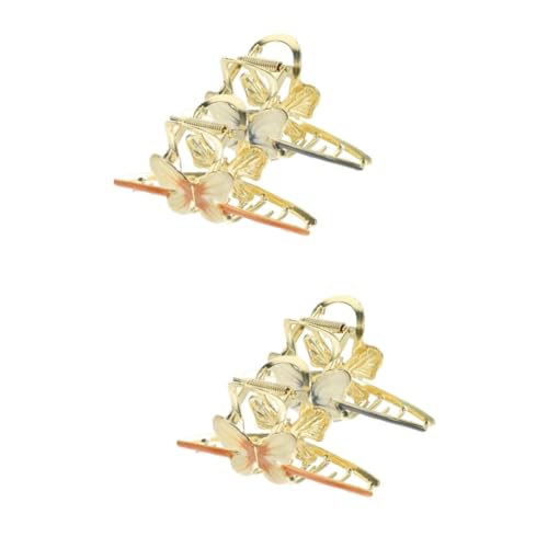Gogogmee 4 Stück Haarnadel Schmetterling dicke Haarspange Haarspangen mit Schmetterlingen süßes Haar Haarschmuck Haarklammer hairbow Krallenclips für langes Haar Frauen Haarspange Legierung von Gogogmee