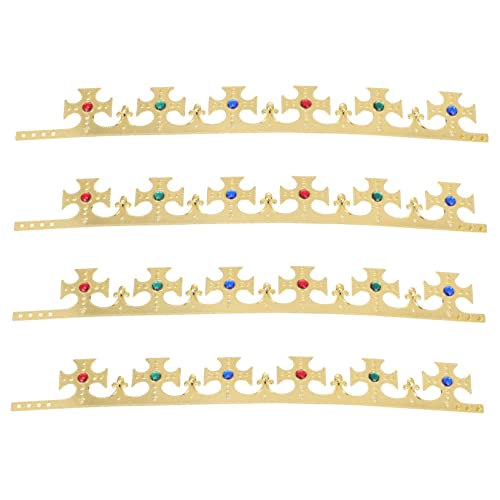 Gogogmee 4stücke Königliche Geburtstag Kostüm Zubehör Kunststoffkrone Königskrone Prinzenkrone Kostümkrone von Gogogmee