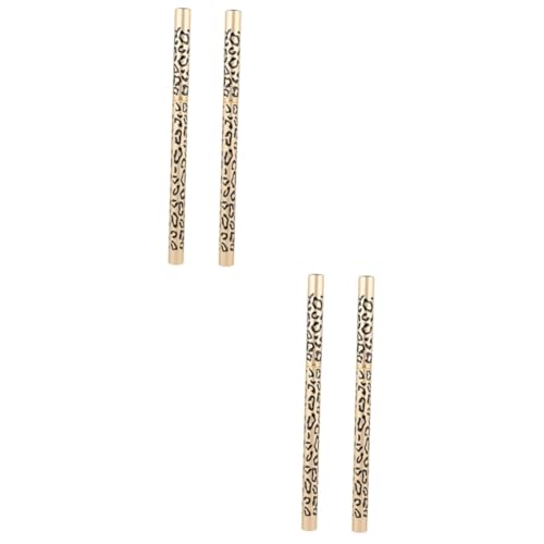 Gogogmee 4 Stück Make-up-Augenbrauenstifte schwarzer Eyeliner Augenbrauenstift mit doppelter Spitze spoolie bei im Lidschatten-Palette Laufgel Augenbrauenstift mit Doppelkopf Hölzern Brown von Gogogmee
