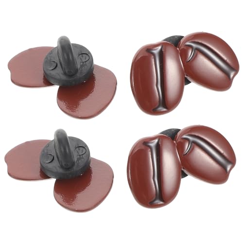 Gogogmee 4 Stück Niedliche Kaffeebohnen Anstecknadeln aus Metall Dekorative Accessoires für Kleidung Hüte Taschen und Cafés Stilvolle Pins von Gogogmee