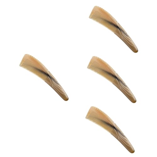 Gogogmee 4stücke Ox Horn Comb Anti-statische Detangling Massagekamm Für Kopfhautpflege Robuster Hornkamm Für Männer Und Frauen Zum Entwirren Und Massieren Der Kopfhaut von Gogogmee