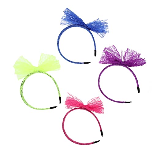 Gogogmee 4 Stück Schleifen Stirnband Für Damen Kopfschmuck Spitze Schleife Haarband Party Haardekoration Damen Haar Accessoire Weibliches Stirnband Damen Haardekorationen Große von Gogogmee