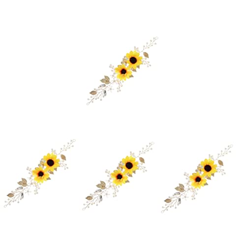 Gogogmee 4stücke Sonnenblumen Haarschmuck Für Frauen Handgefertigtes Blumen-stirnband Mit Zirkon Für Hochzeiten Partys Und Besondere Anlässe Elegantes Design Für Einen Auffälligen von Gogogmee