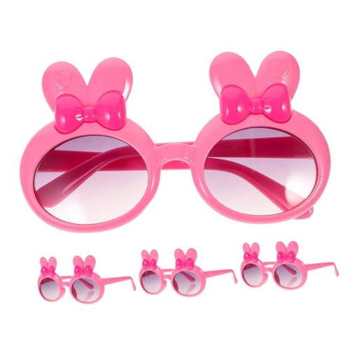 Gogogmee 4 Stück Sonnenbrillen Bunny Form Leichte Stabile Partybrille für Mädchen Niedliches Design Passend als und Foto Requisite für Geburtstagsfeiern von Gogogmee