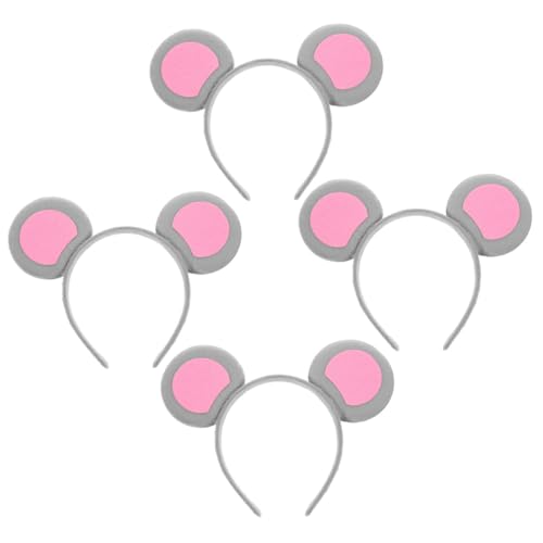 Gogogmee 4stücke Mausohren Haarreifen Für Erwachsene Lustige Tierohren Kopfbedeckung Für Halloween Kostümpartys Und Karneval Für Cosplay Und Geburtstagsfeiern von Gogogmee