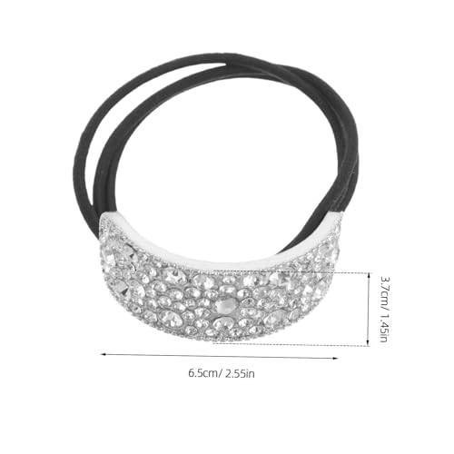 Gogogmee 4 Stück Strass Haargummis Elastische Perlen Pferdeschwanzhalter Rutschfeste Haargummis für Damen Mädchen Haarschmuck Leicht Tragbar Vielseitig als Armband Geeignet von Gogogmee