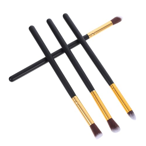 Gogogmee 4 Stück Teiliges Augen Make Up Pinselset Weiche Pferdehaare Verarbeitung Tragbar für Lidschatten Blending Augenbrauen Kosmetik Werkzeug Schwarz Gold von Gogogmee