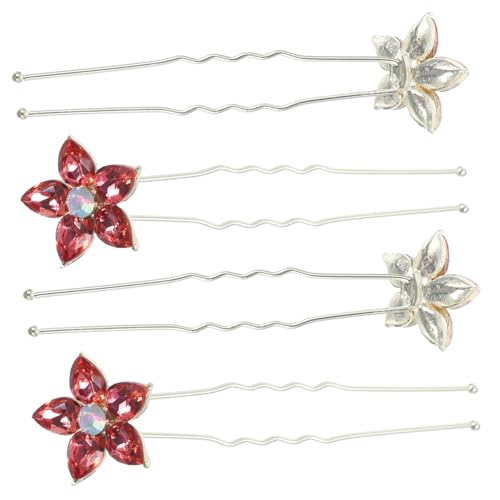 Gogogmee 4 Stück Teiliges Braut Haarforken U Förmige Haarnadeln mit Funkelnden Strasssteinen Haaraccessoires für Frauen Vielseitig für Hochzeiten und Festliche Frisuren von Gogogmee