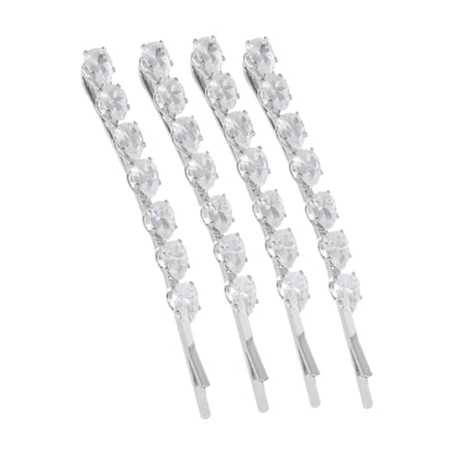 Gogogmee 4 Stück Teiliges Glitzernde Haarklammern mit Zirkoniastein Metall Haarspangen für Damen Vielseitige Haaraccessoires für Alltag Hochzeit Party und von Gogogmee